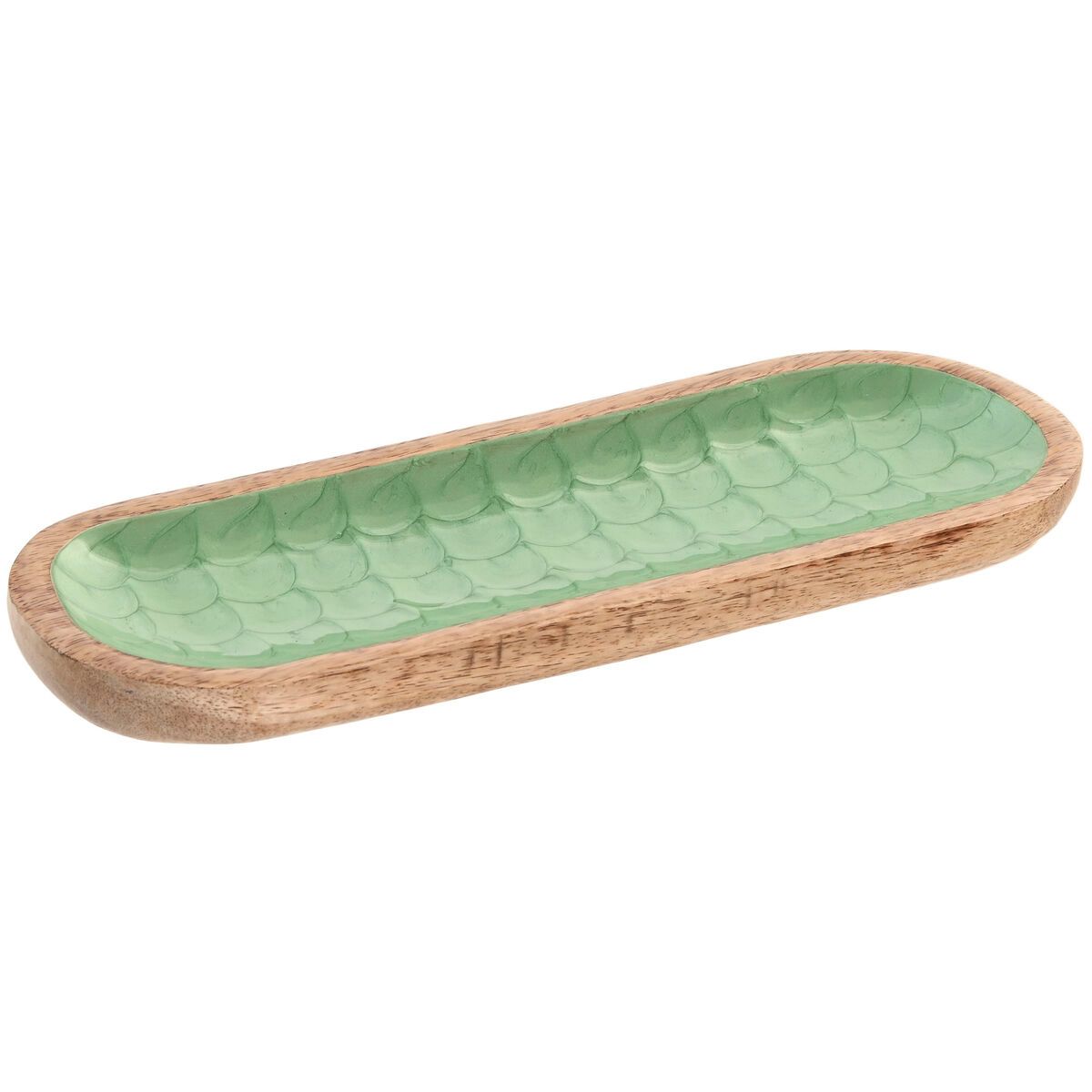 Bandeja de Aperitivos Home ESPRIT Verde Natural Moderno