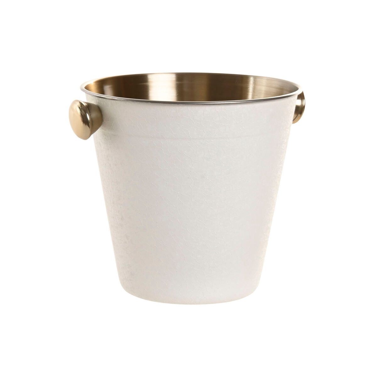 Cubitera Home ESPRIT Blanco Dorado Acero Inoxidable Aluminio 17 x 14 x 13 cm