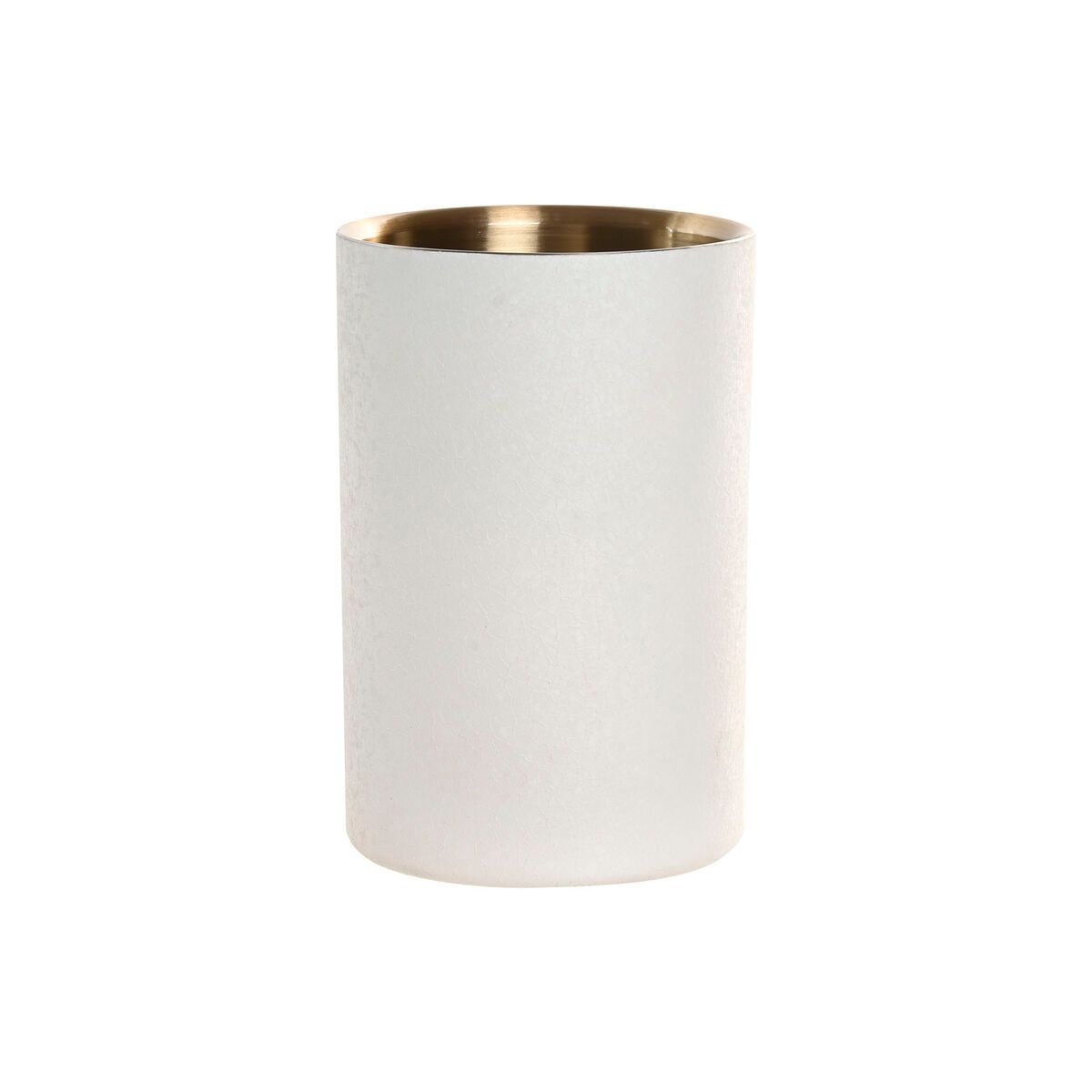Enfriador de Botellas Home ESPRIT Blanco Dorado Acero Inoxidable Aluminio 12 x 12 x 18 cm