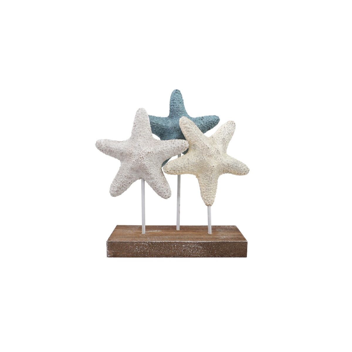 Figura Decorativa Home ESPRIT Azul Blanco Mediterráneo Estrellas
