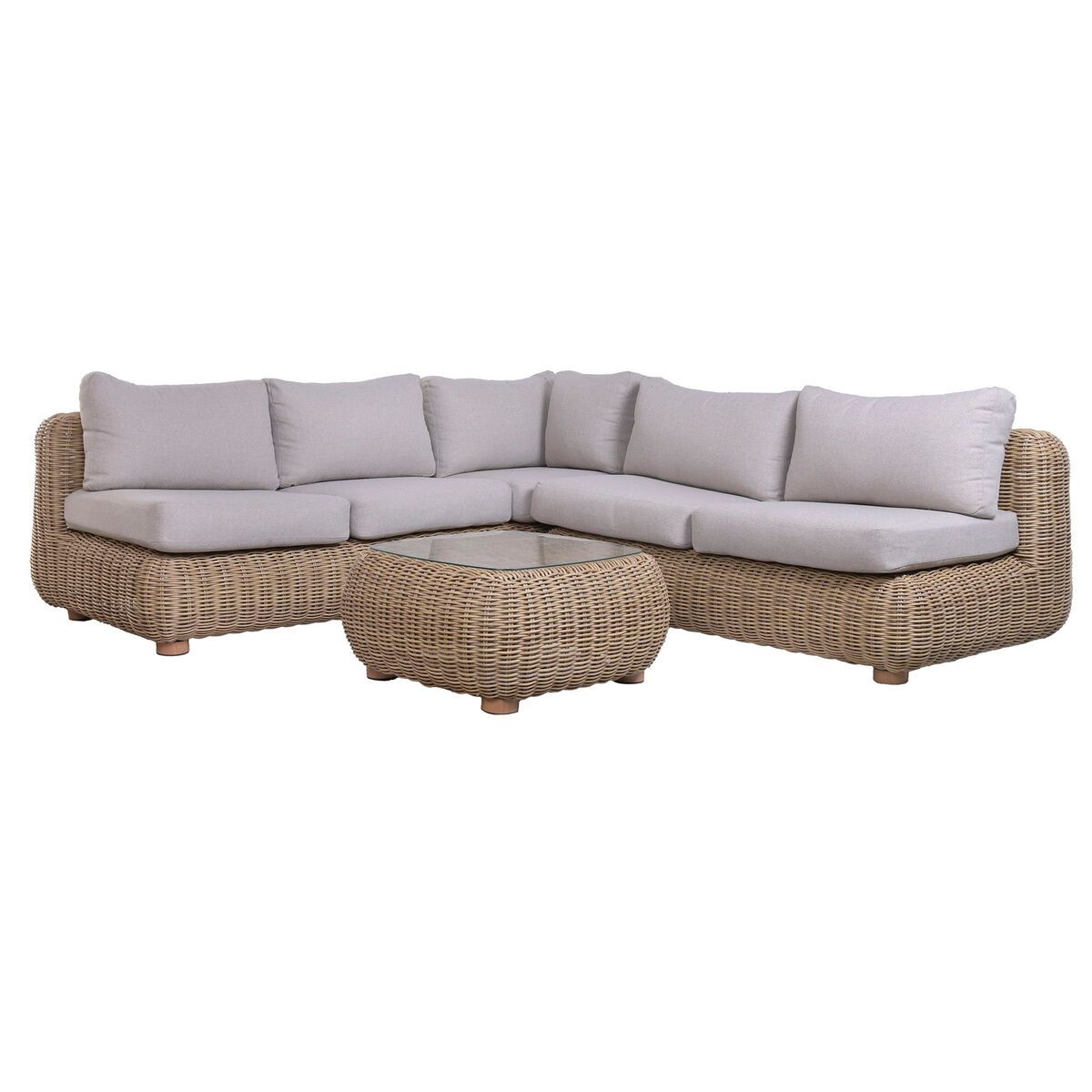 Sofá de Jardín Home ESPRIT Marrón Gris 243 X 259 X 69 CM