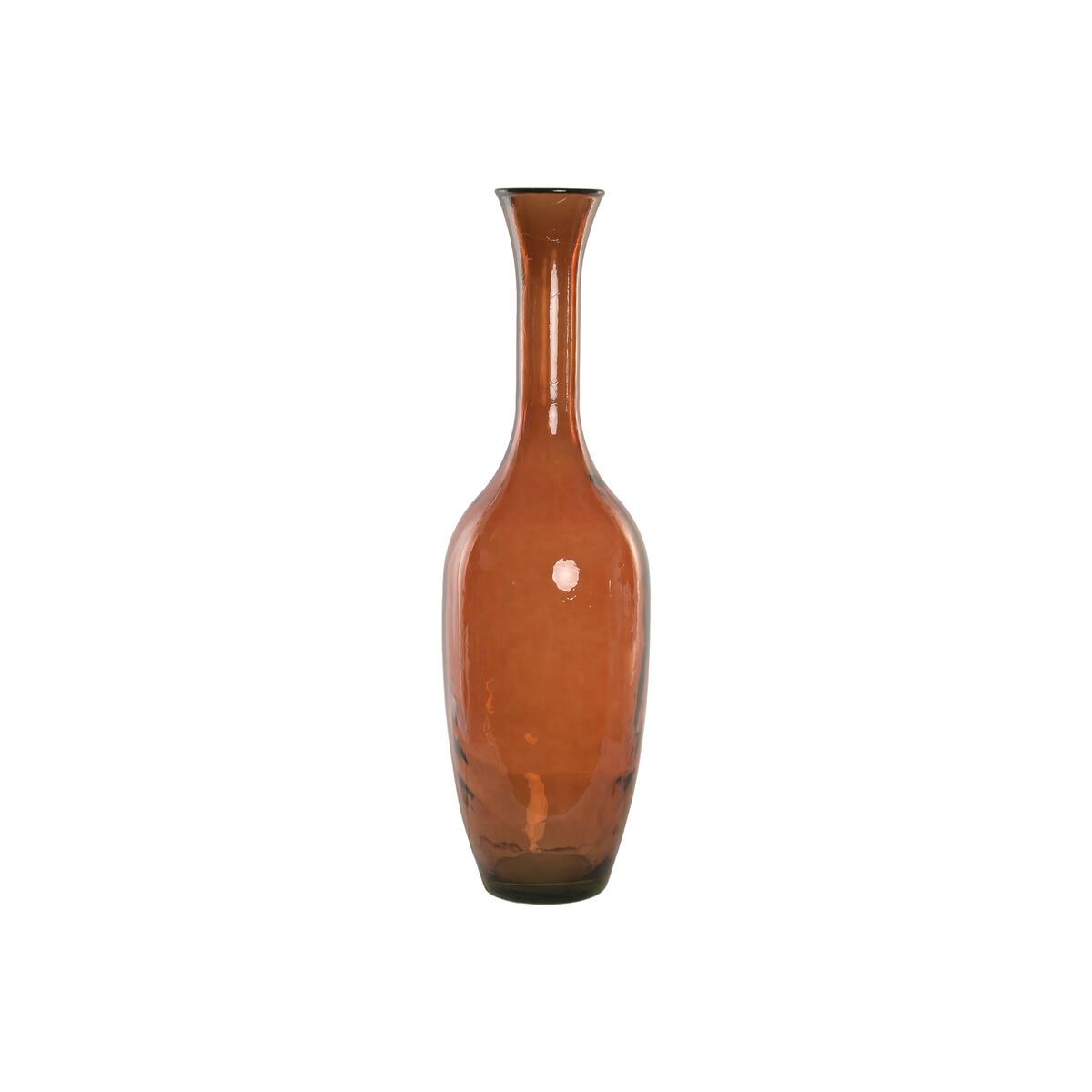 Jarrón Home ESPRIT Ambar Cristal reciclado Estilo artesanal Alpino 29 x 29 x 100 cm