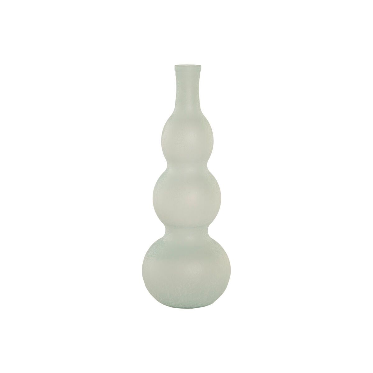 Jarrón Home ESPRIT Azul cielo Cristal reciclado Mediterráneo 17 x 17 x 45 cm