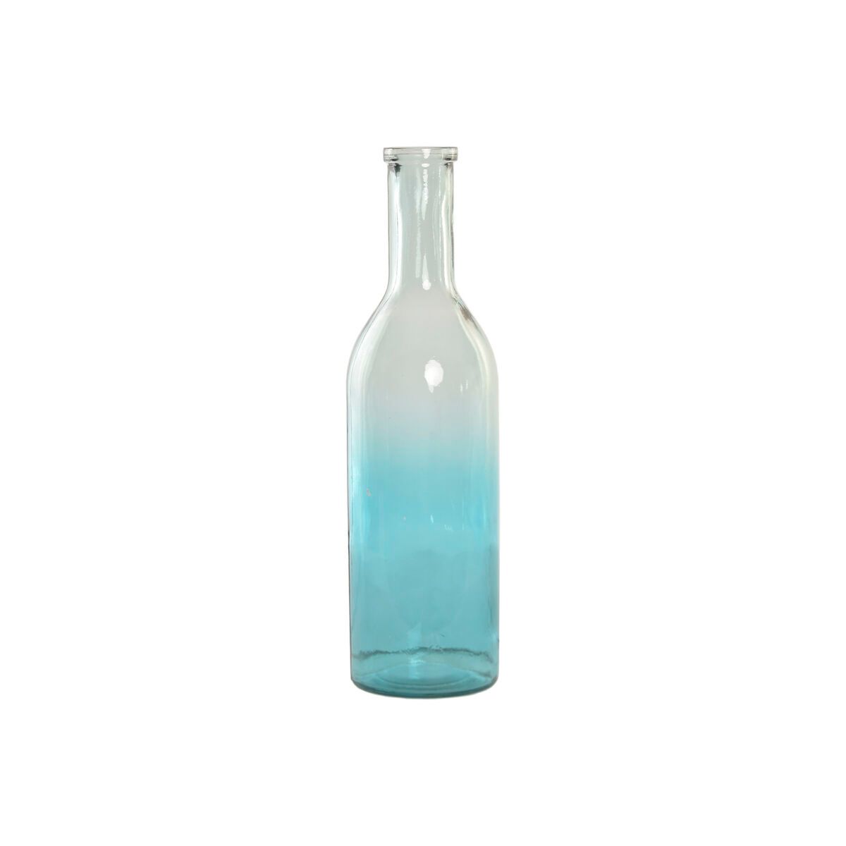 Jarrón Home ESPRIT Bicolor Cristal reciclado Mediterráneo 14 x 14 x 50 cm