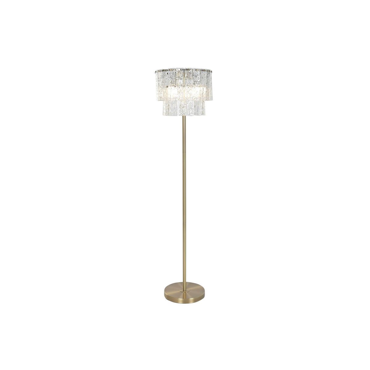 Lámpara de Pie Home ESPRIT Transparente Dorado 25 W 220 V 38 x 38 x 160 cm