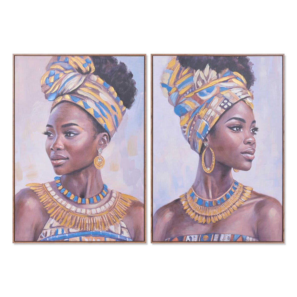 Lienzo Home ESPRIT Colonial Africana 70 x 3,5 x 100 cm (2 Unidades)