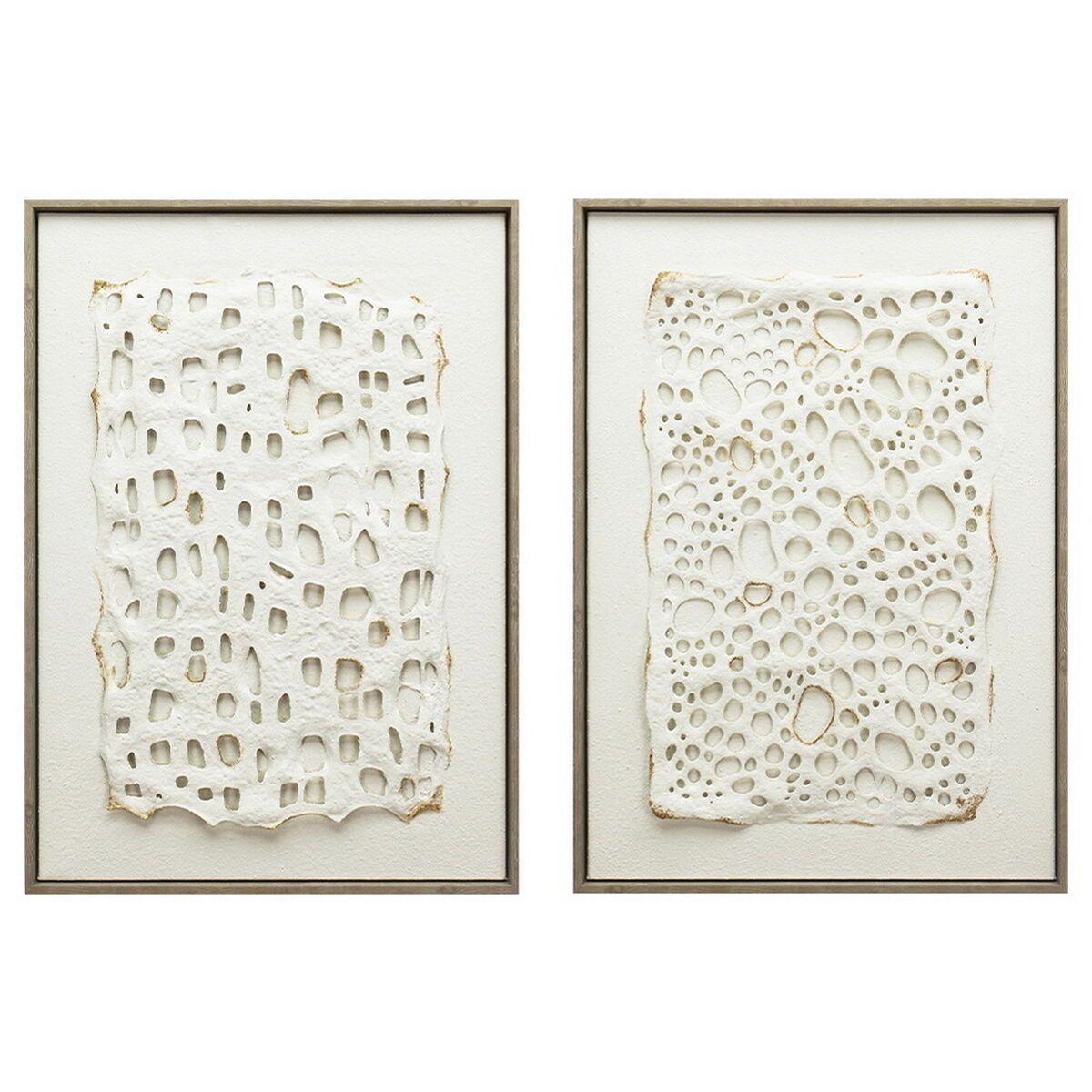 Lienzo Home ESPRIT Blanco Moderno 50 x 3 x 70 cm (2 Unidades)