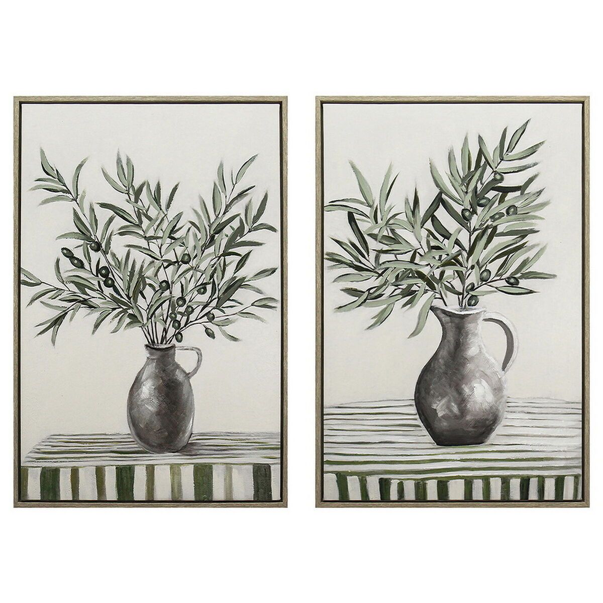 Lienzo Home ESPRIT Beige Terracota Abstracto Shabby Chic 60 x 3,8 x 90 cm (2 Unidades)