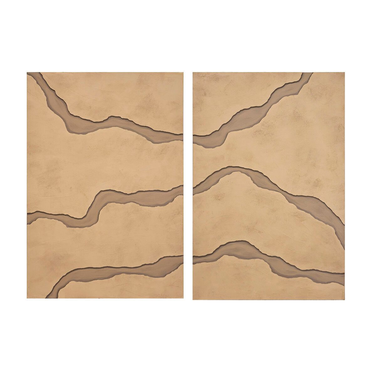 Lienzo Home ESPRIT Beige Moderno 80 x 3,5 x 120 cm (2 Unidades)