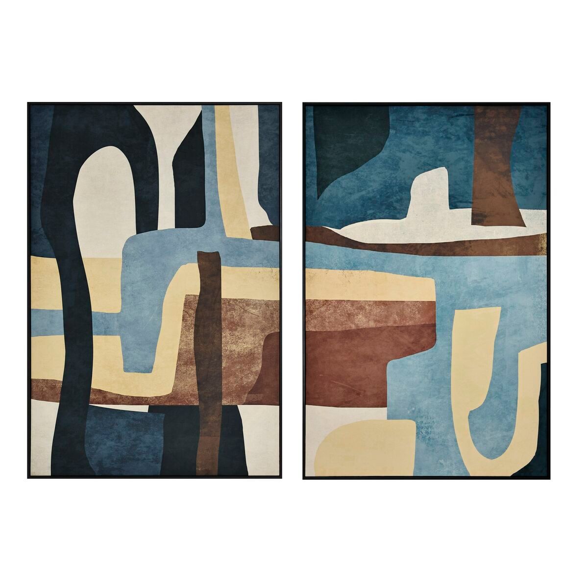 Cuadro Home ESPRIT Terciopelo Poliestireno 80 x 4,5 x 120 cm (2 Unidades)