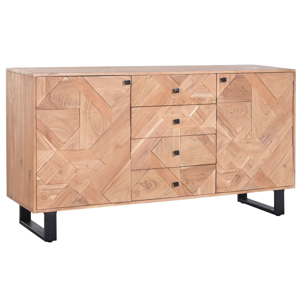 Aparador Home ESPRIT Metal Acacia 160 x 40 x 85 cm