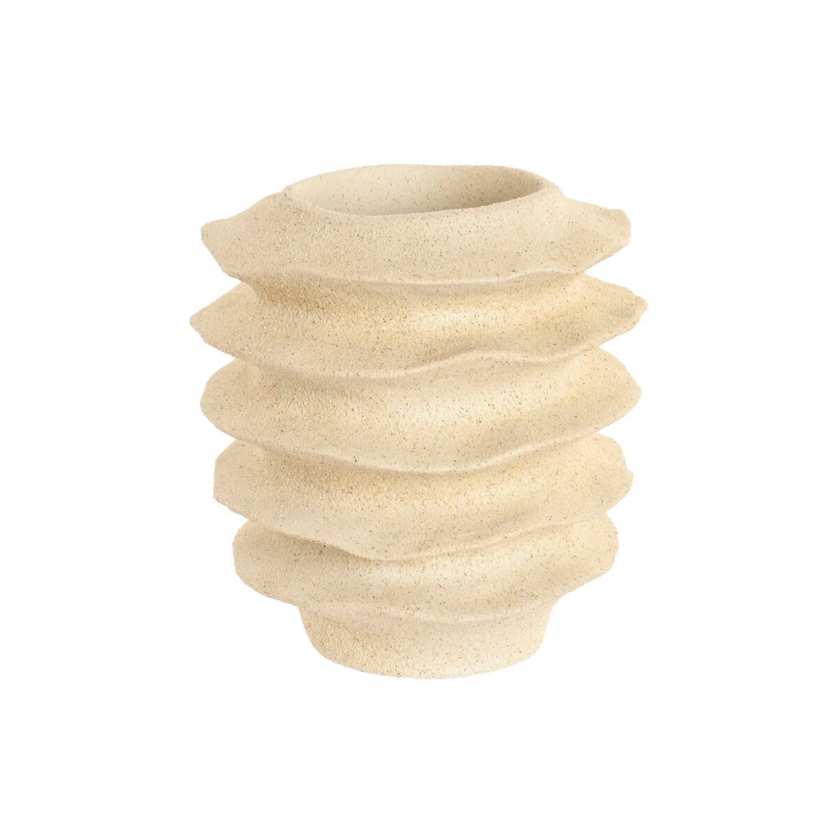 Jarrón Home ESPRIT Beige Resina Urbano 22 x 22 x 23 cm