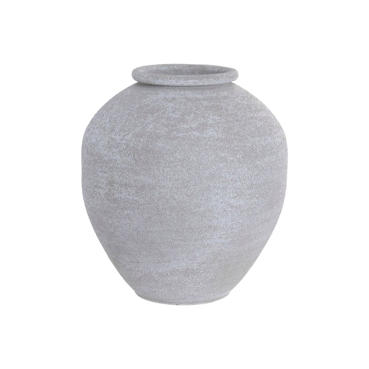 Jarrón Home ESPRIT Gris Metal Desgastado 35 x 35 x 38 cm