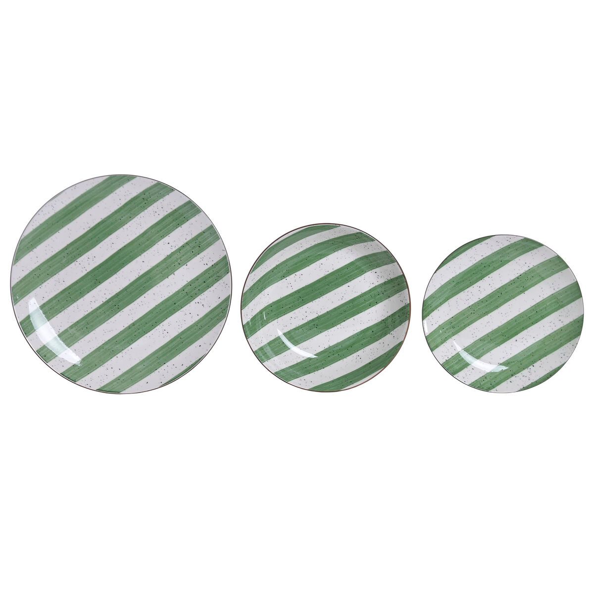 Set de Vajilla Home ESPRIT Verde Porcelana Mediterráneo 18 Piezas