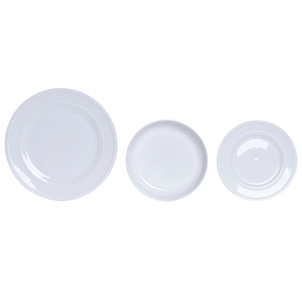 Set de Vajilla Home ESPRIT Blanco Porcelana Glam 18 Piezas