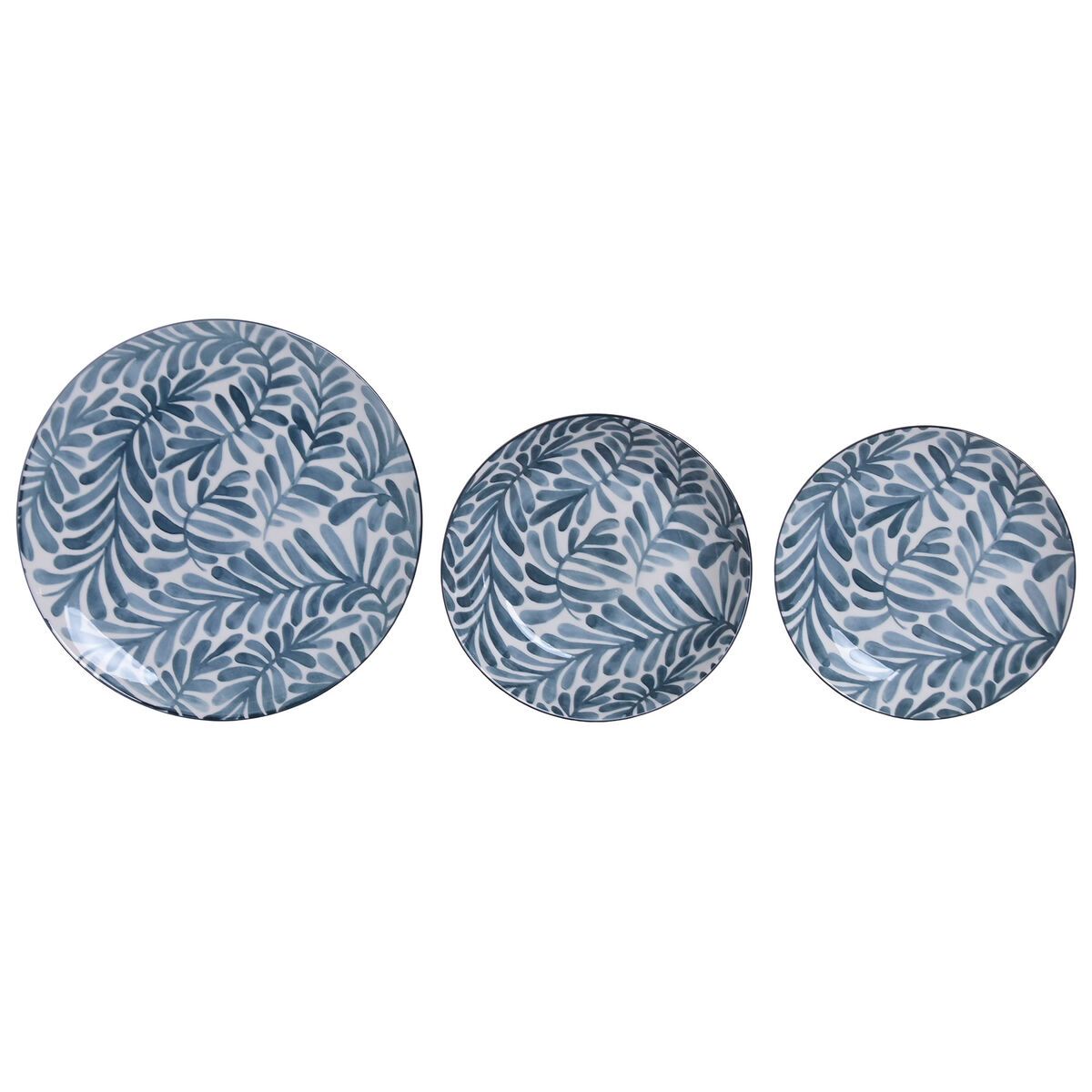 Set de Vajilla Home ESPRIT Azul Porcelana 18 Piezas