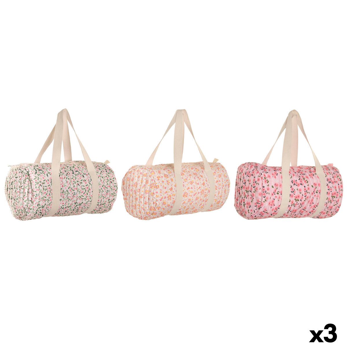 Bolso Mujer Home ESPRIT Azul Multicolor 50 x 26 x 26 cm (3 Unidades)