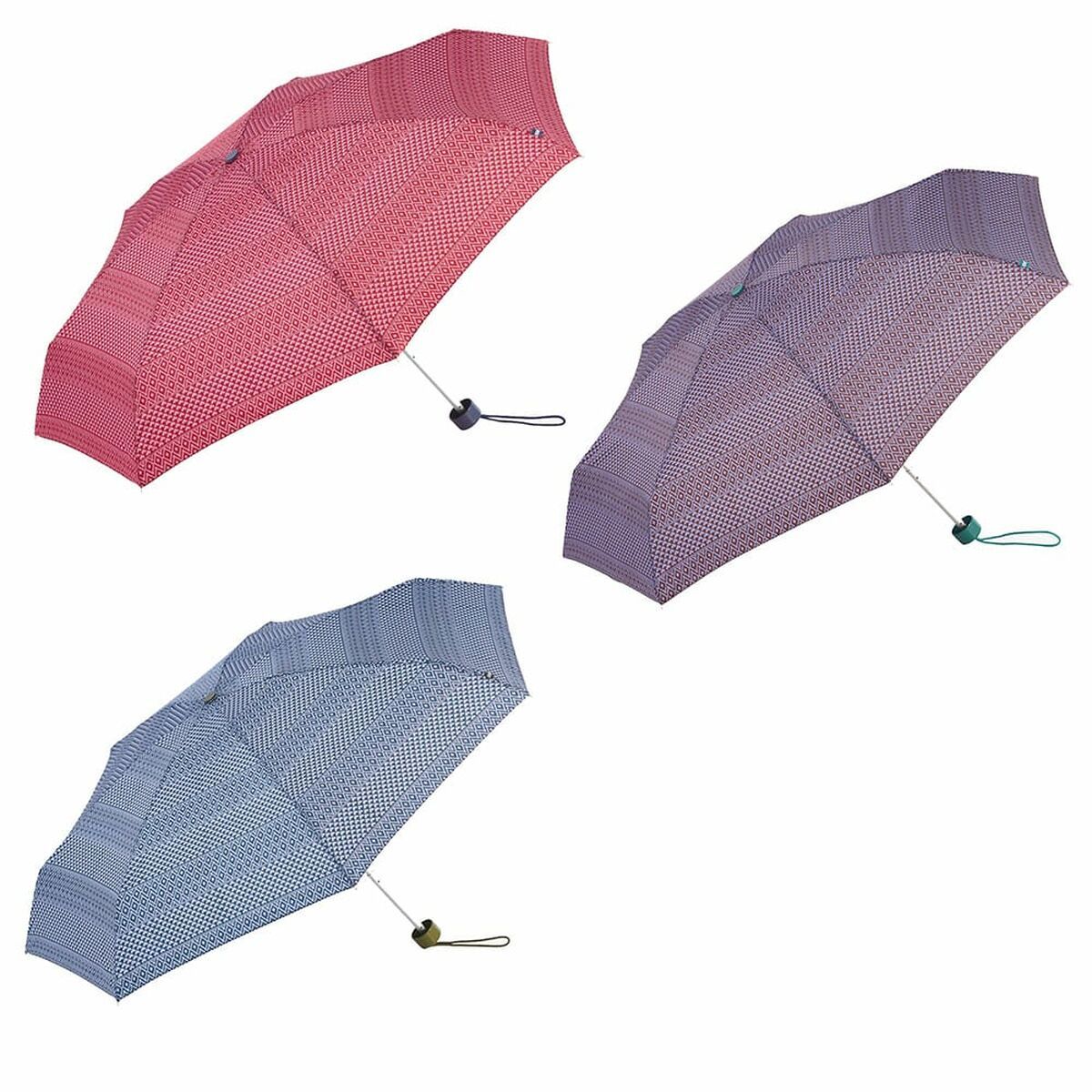 Paraguas Plegable C-Collection Colores surtidos 6 x 4 x 18 cm Ø 90 cm Étnico
