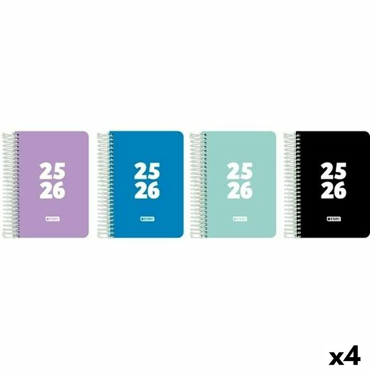 Agenda ENRI 1/4 15 x 21 cm 2025-2026 (4 Unidades)
