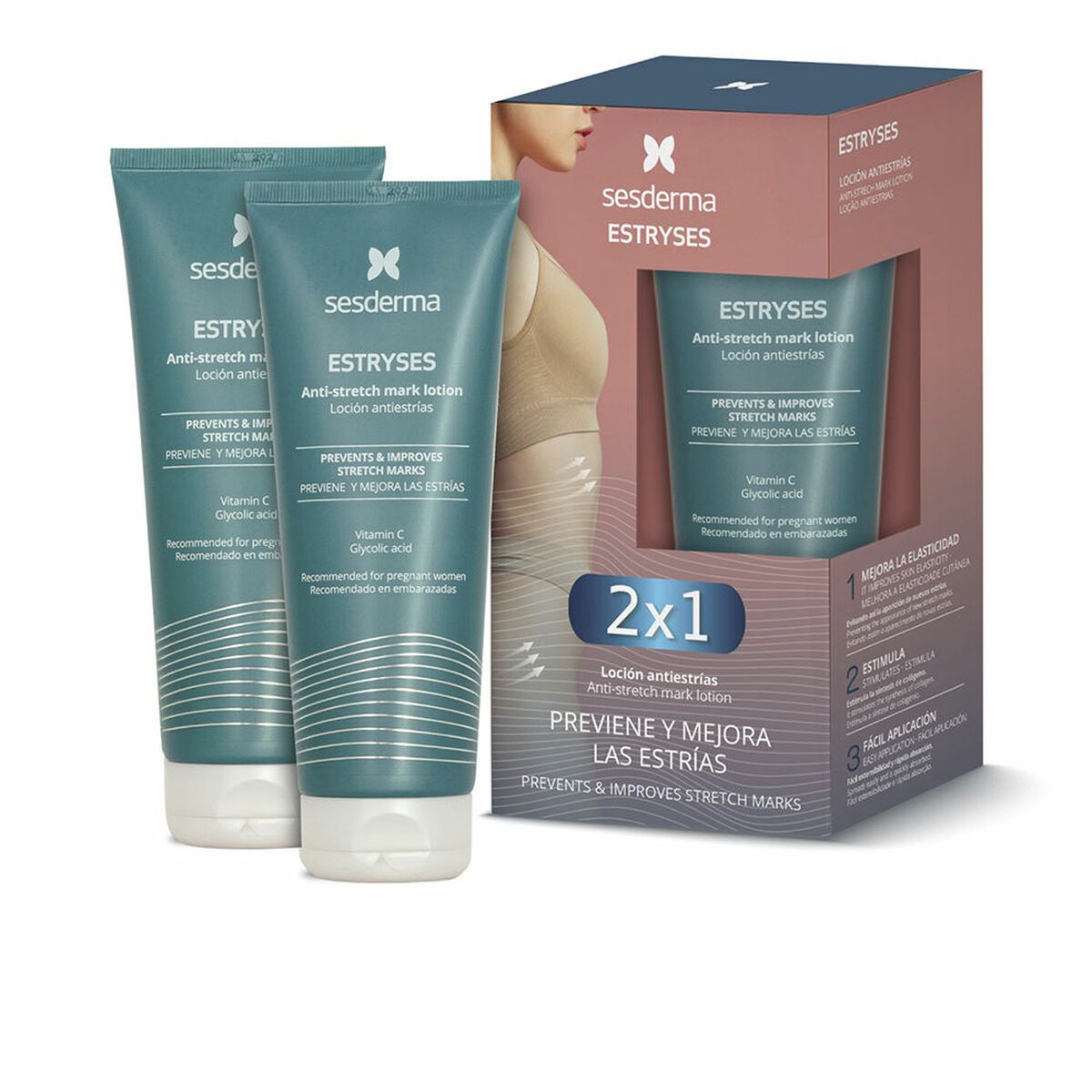 Crema Corporal Antiestrías Sesderma ESTRYSES 200 ml 2 Unidades
