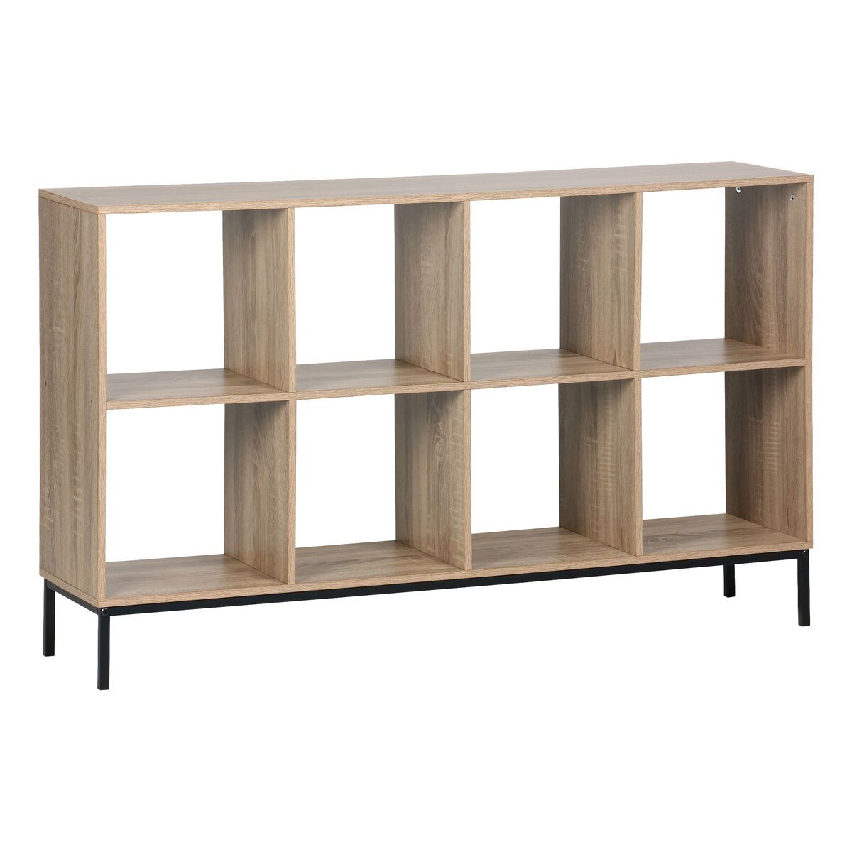 Estantería MobleKit Marrón Negro Madera Metal 118 x 29 x 72 cm
