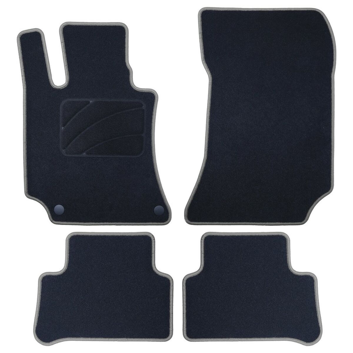Set de Alfombrillas para Coche OCC Motorsport OCCMC0089GD Negro Gris oscuro Mercedes X218 Cls Shooting Brake Terciopelo 5 Piezas