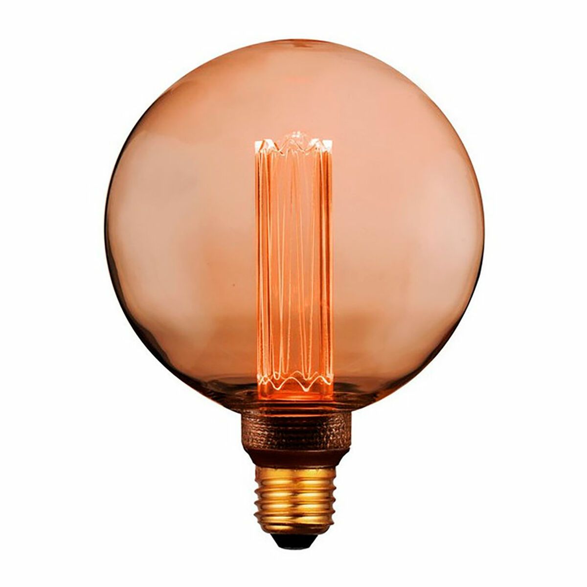 Bombilla LED Fbright g125 Ambar A 4 W E27 200 Lm Ø 12,5 x 16,5 cm Decorativa (1800 K)