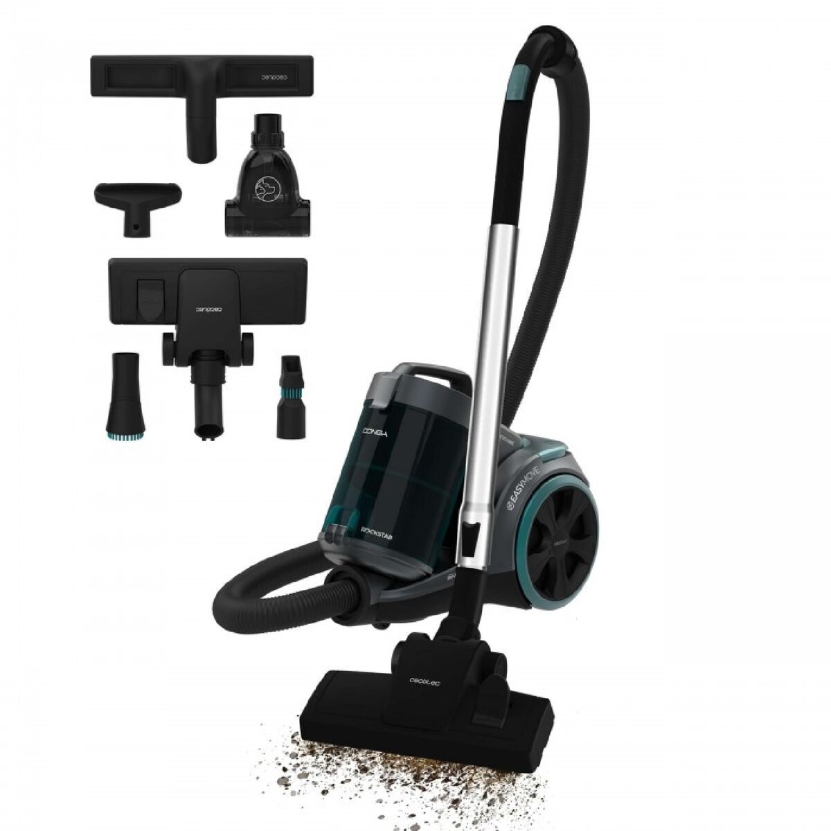 Aspirador Cecotec Conga Rockstar Multicyclonic XL PowerStyle 900 W Gris