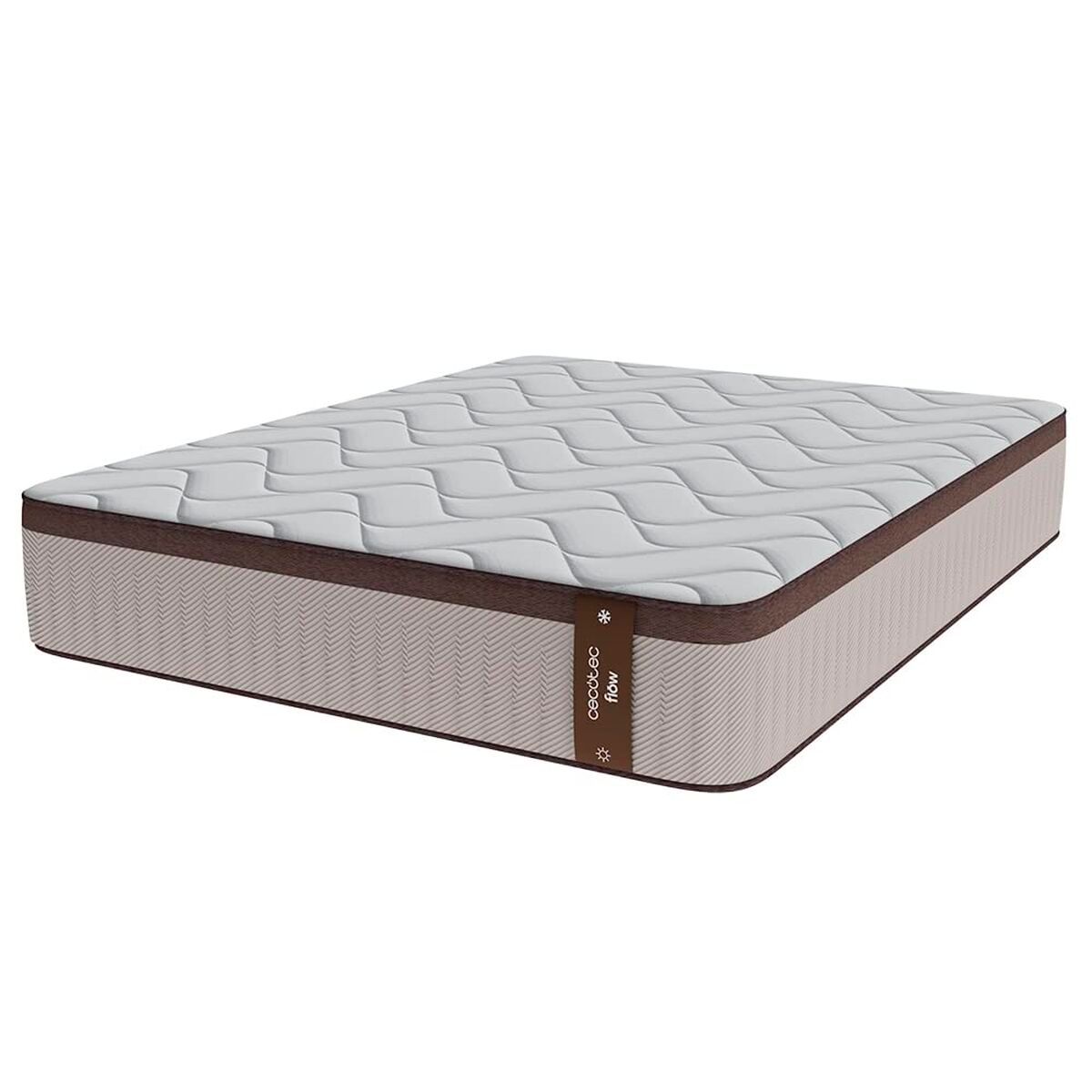 Cecotec Colchón de Muelles Ensacados Flow 7990 Hybrid 80x190cm viscoelástico firmeza media-alta