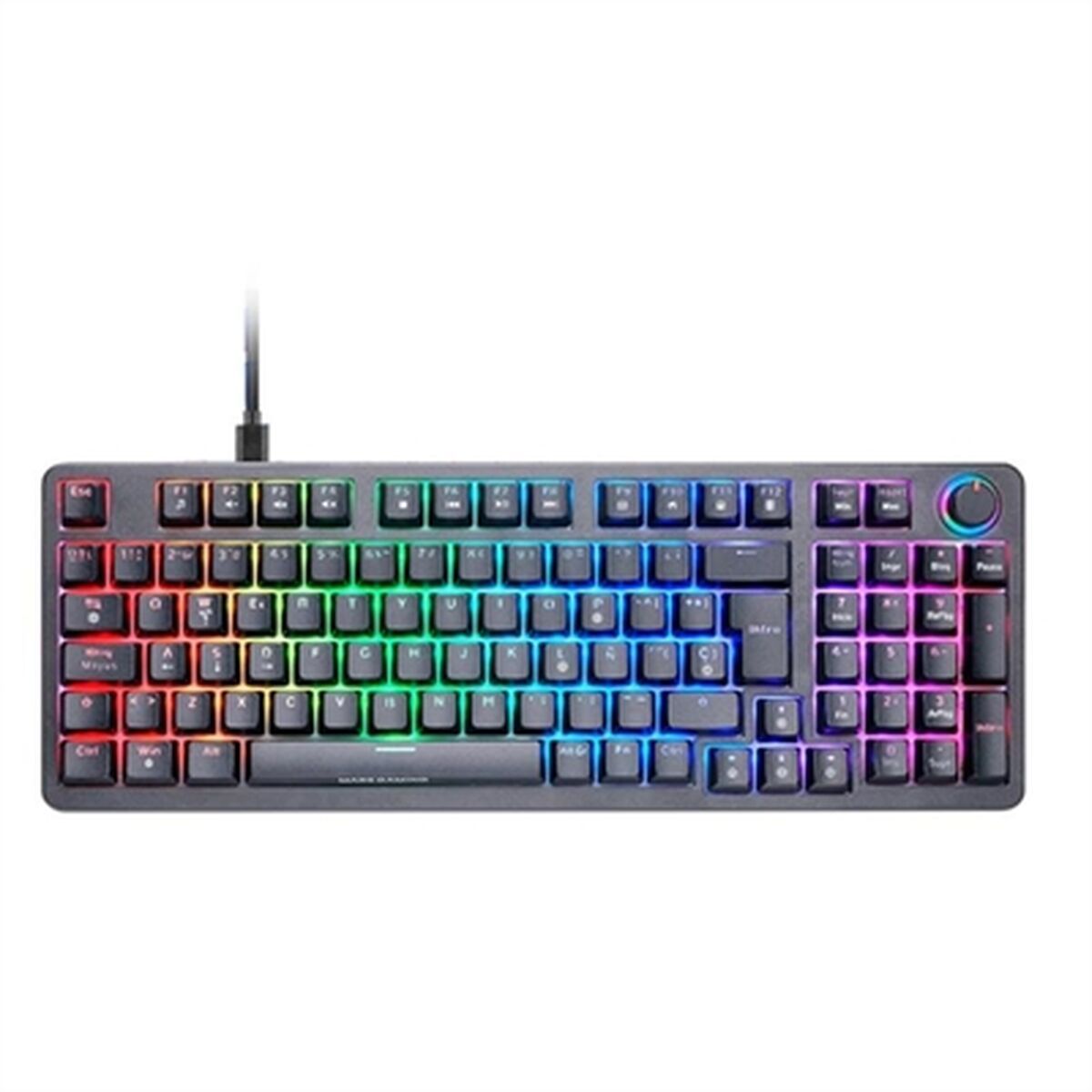 Teclado Gaming Mars Gaming MKPROYES Negro Qwerty Español