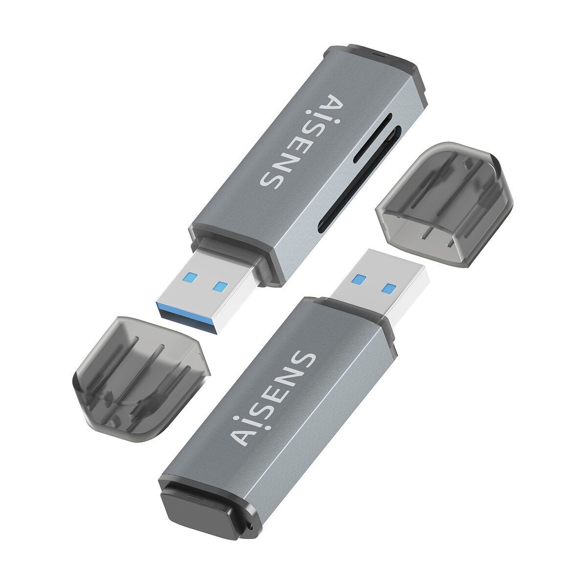 Lector de Tarjetas Aisens ASCR-2A09-GR Gris