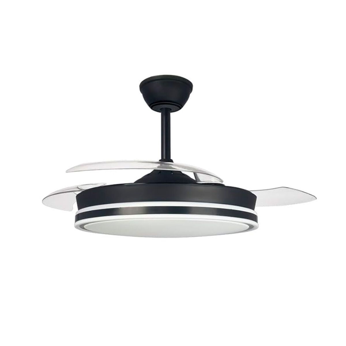 Ventilador de Techo con Luz CristalRecord Negro 38 W (3000 K) (4000 K)