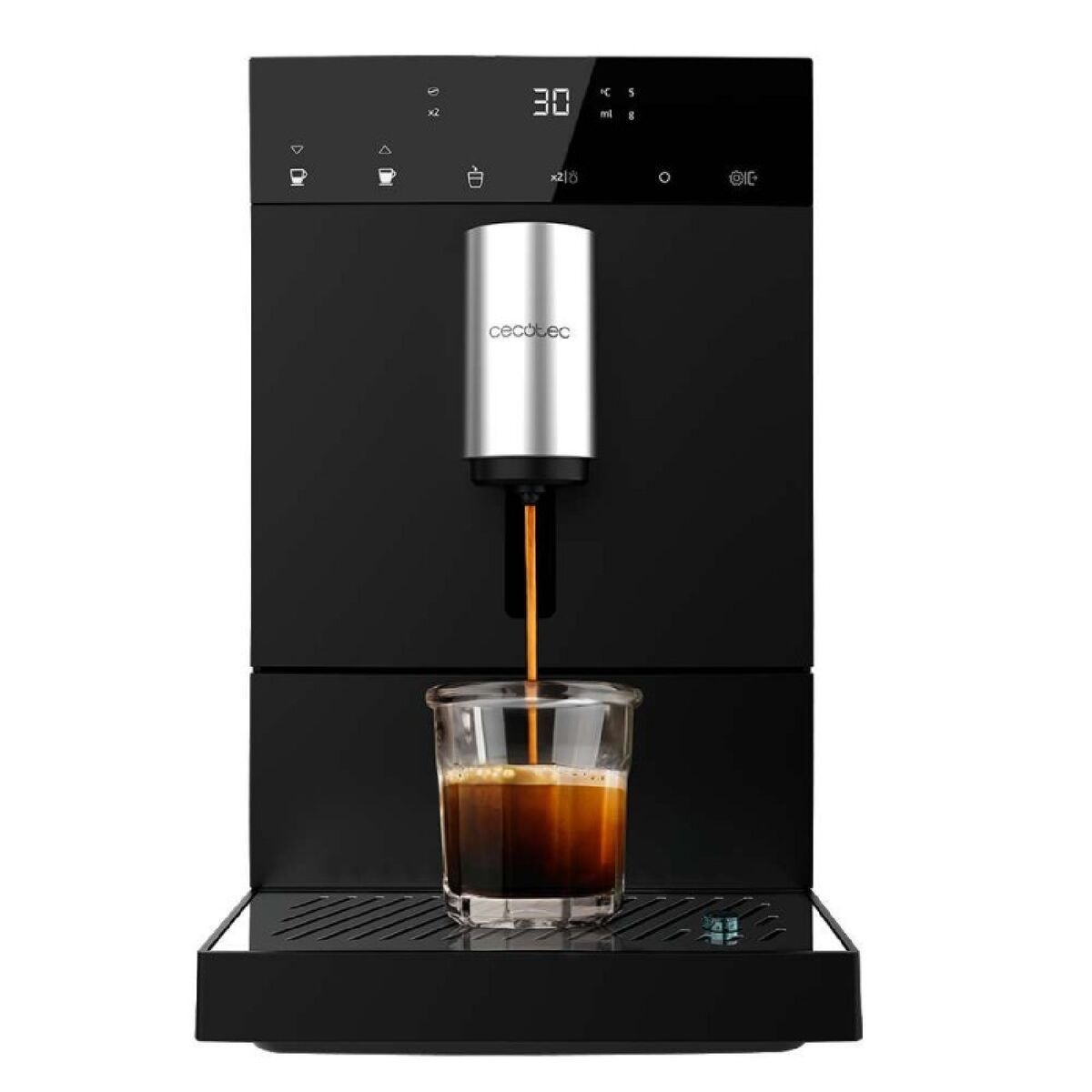 Cecotec Cafetera Superautomática Cremmaet Compact 19 bar 1350W molinillo pantalla táctil negro