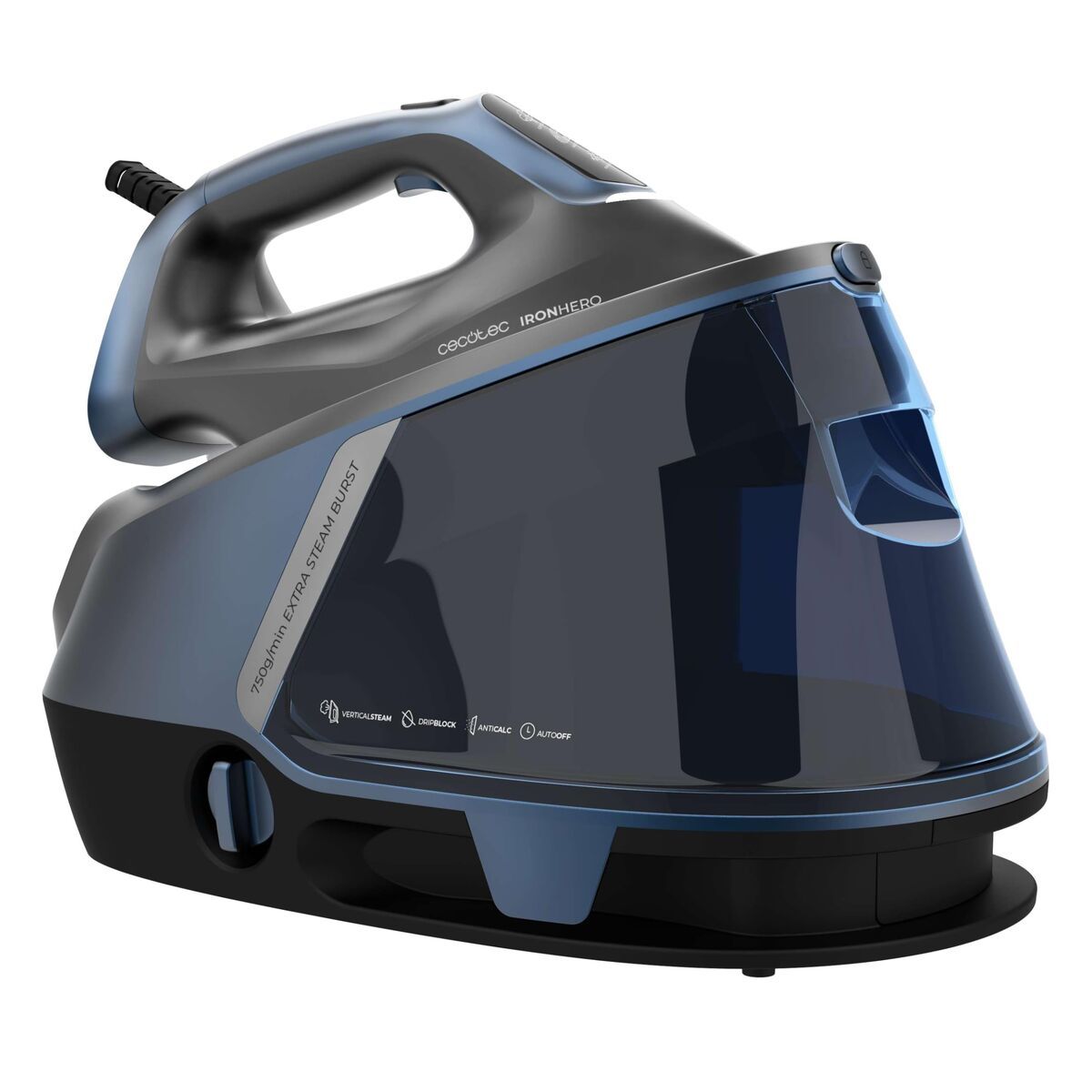 Cecotec Centro de Planchado IronHero H-3000 3000W Cerámica Antigoteo Golpe Vapor LED