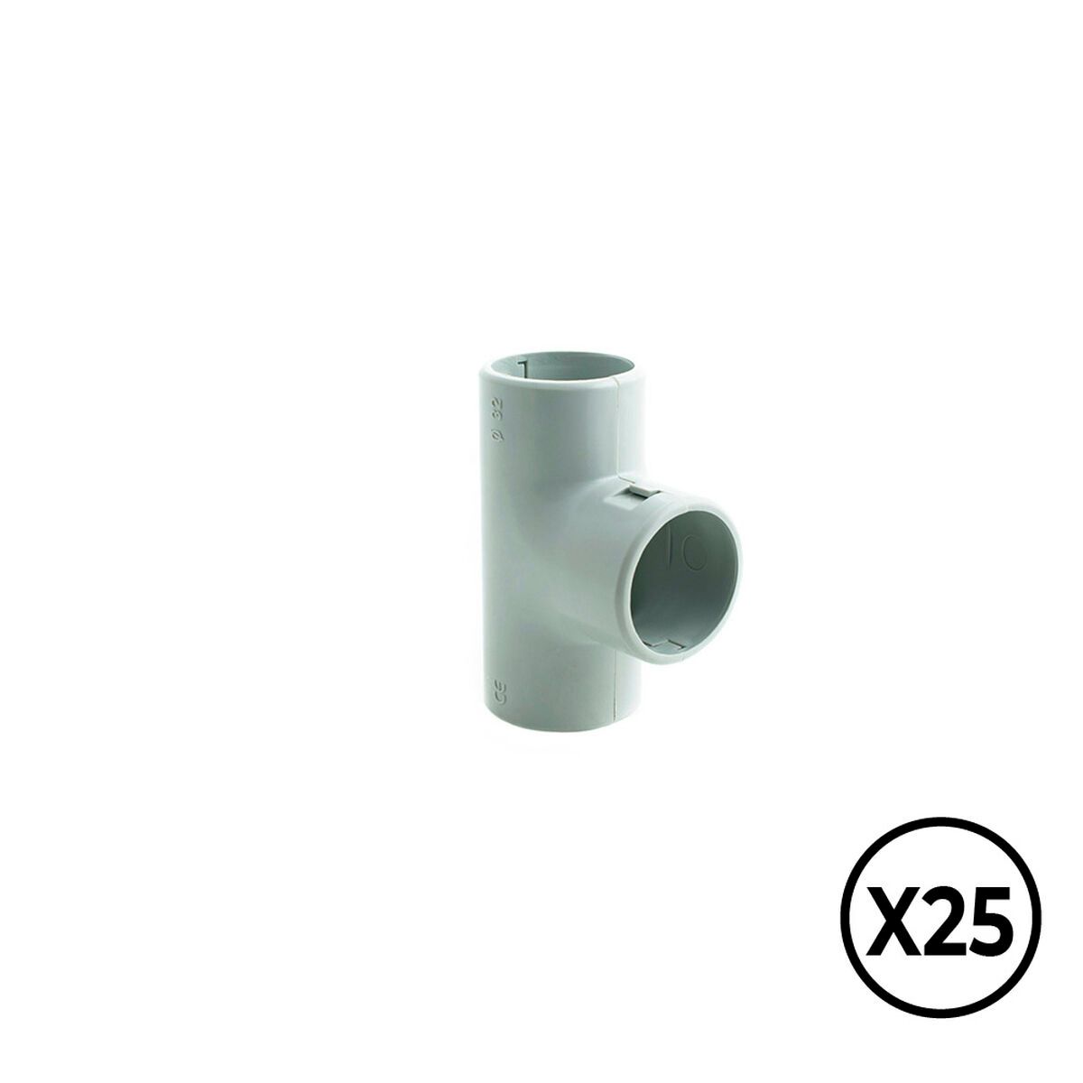 Manguito Tupersa PVC Forma de T (25 Unidades)