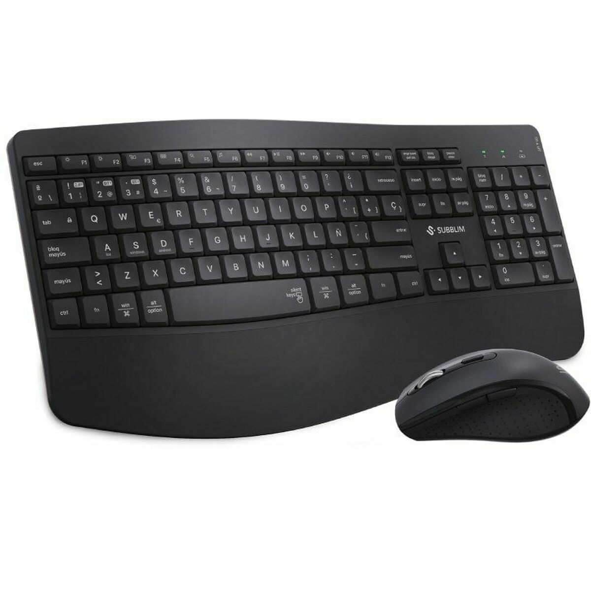 Teclado y Ratón Subblim SUBKBC-DCOPW2 Negro