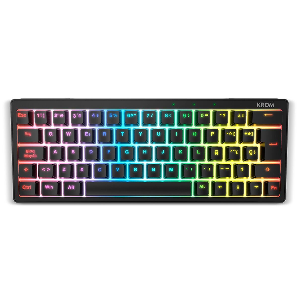 Teclado Krom Kreator Qwerty Español Negro Mecánico