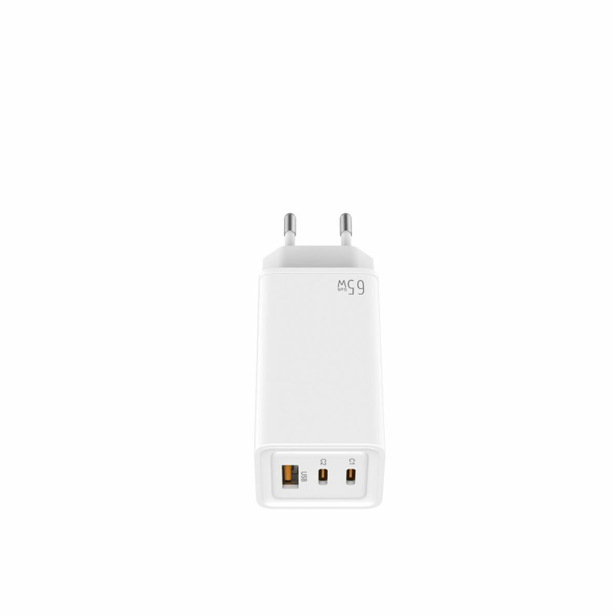 Cargador de Pared LEOTEC 65W GaN 2 USB-C PD Blanco 65 W