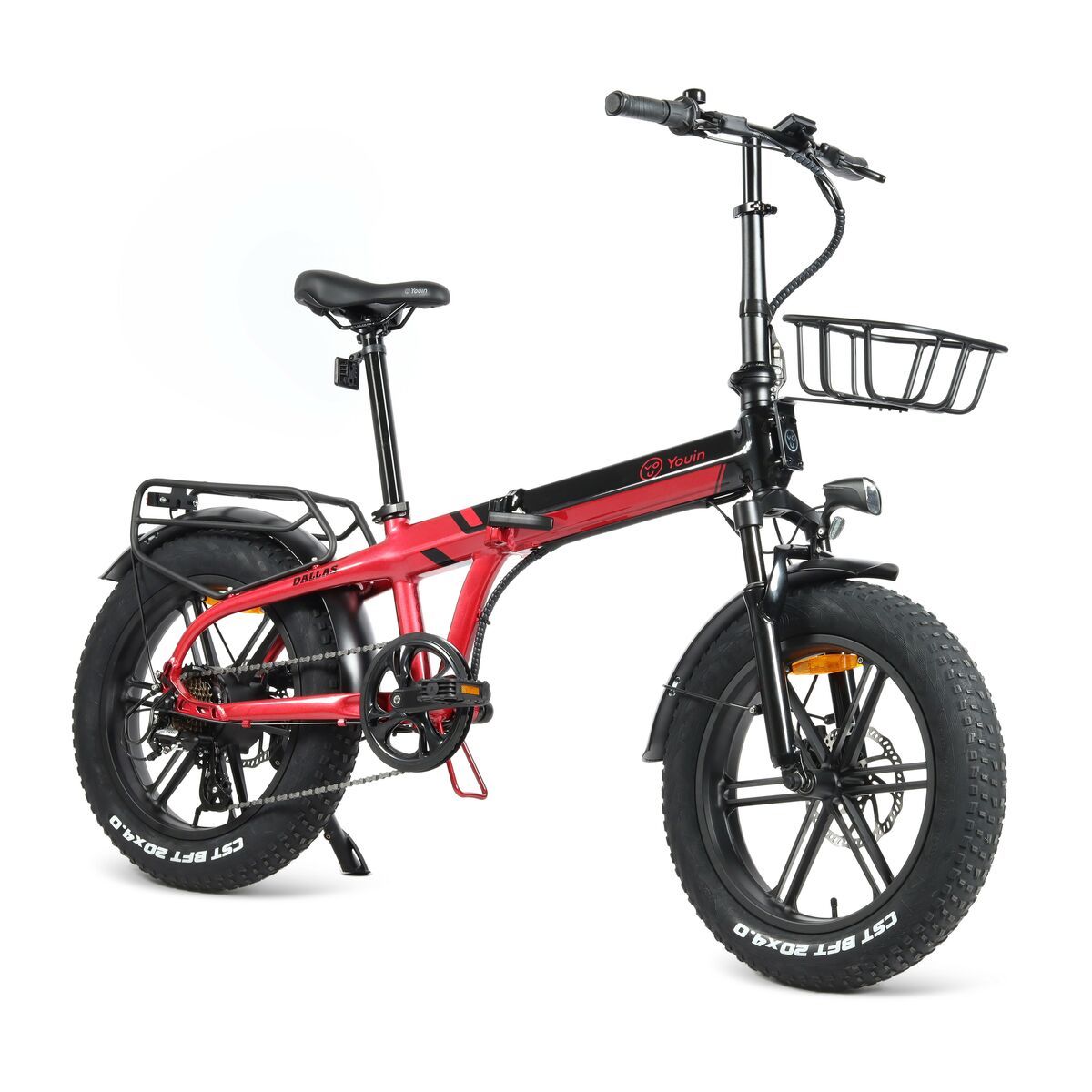 Bicicleta Eléctrica Youin BK1650R DALLAS Negro Rojo 250 W 20"