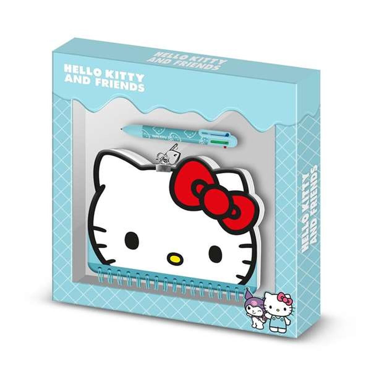 Diario con Accesorios Hello Kitty Azul 24 x 23 x 2,5 cm