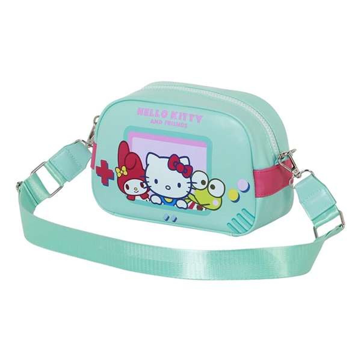Bolso Bandolera Hello Kitty Turquesa 14 x 23 x 9 cm