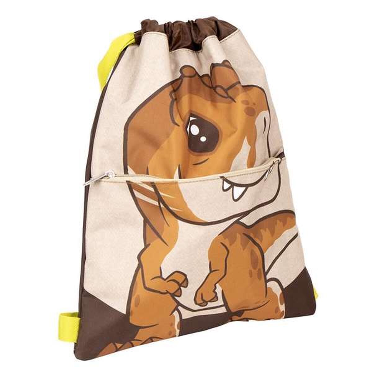 Mochila Saco Infantil Jurassic Park Marrón