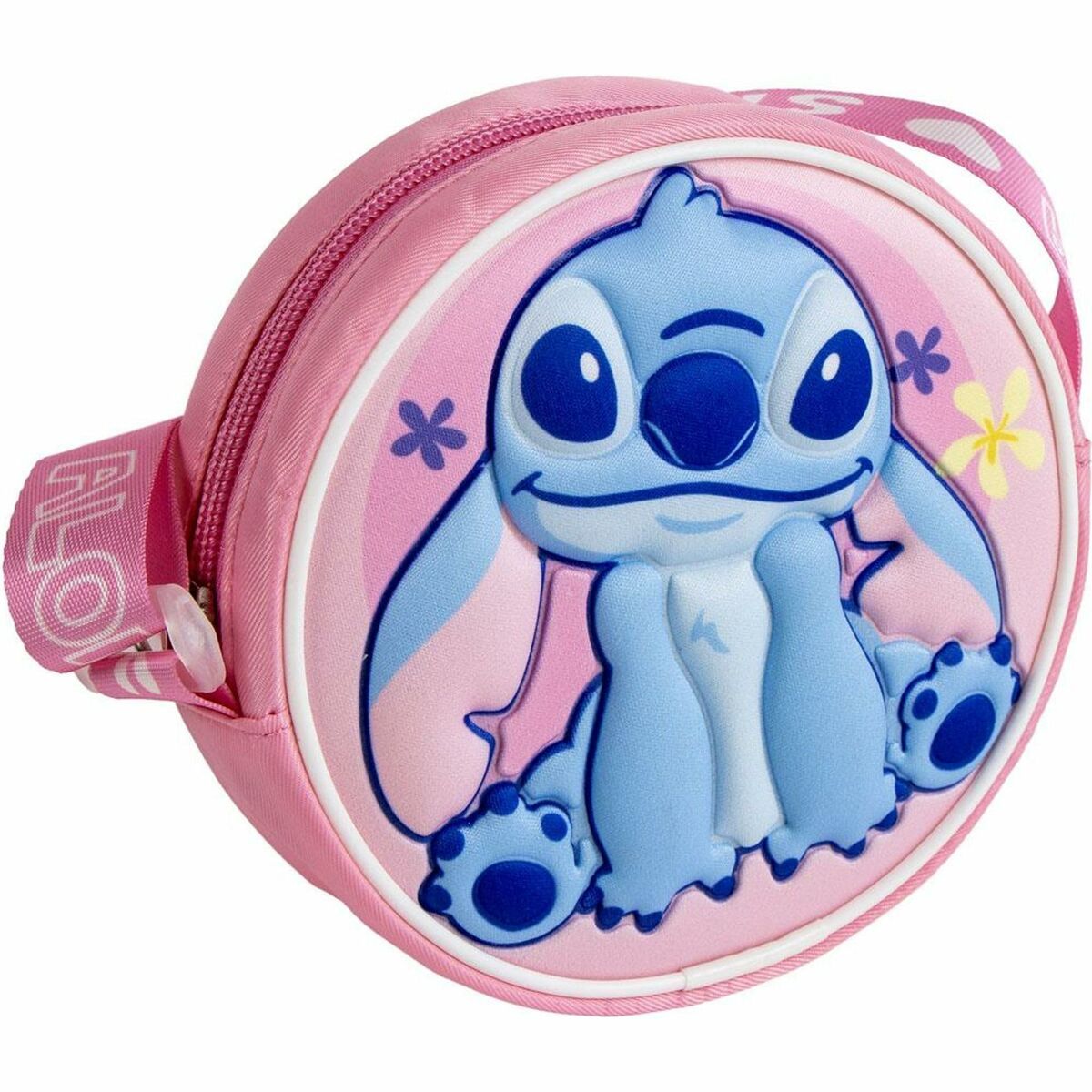 Bolso Bandolera Stitch Rosa 13 x 13 x 4 cm