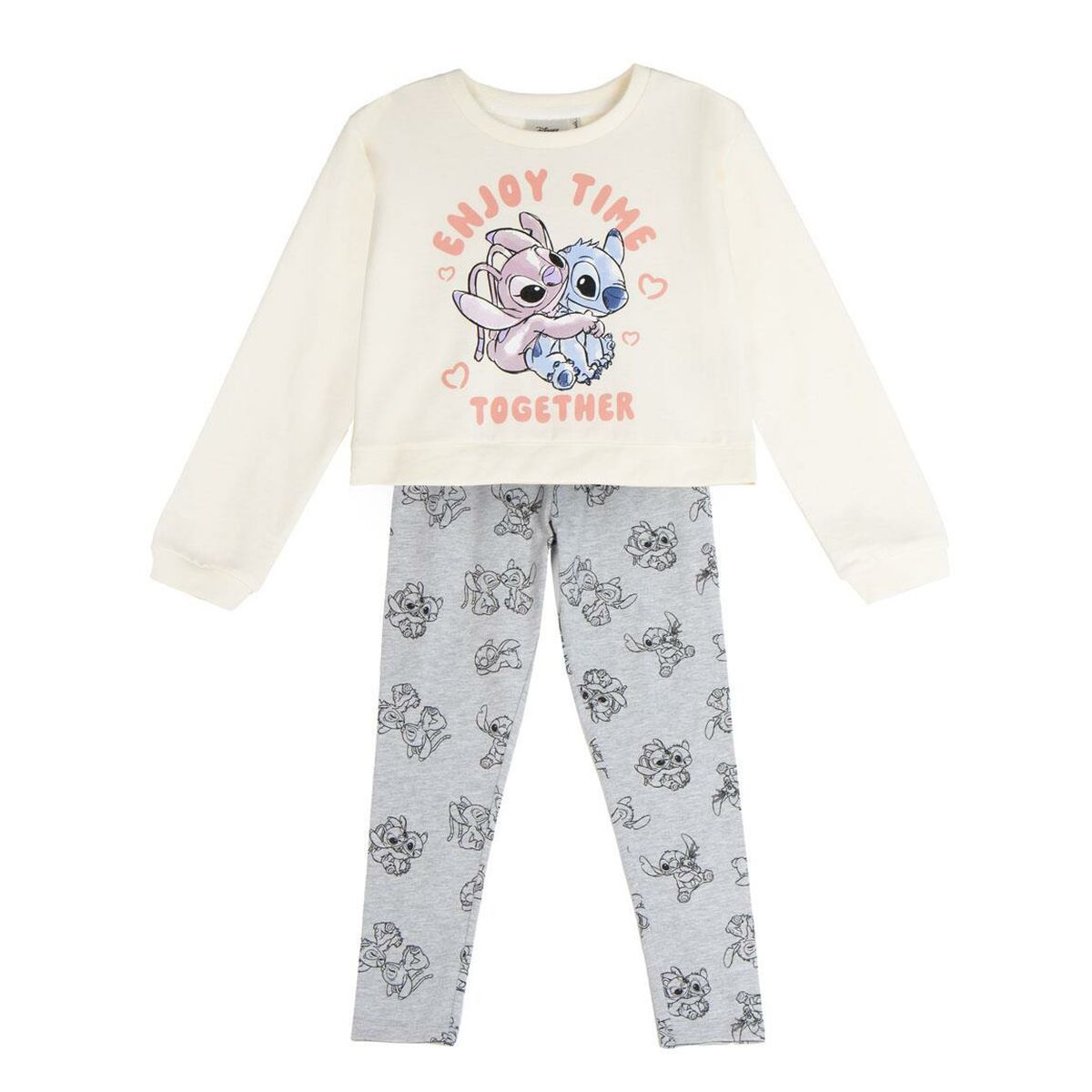 Conjunto de Ropa Stitch Beige