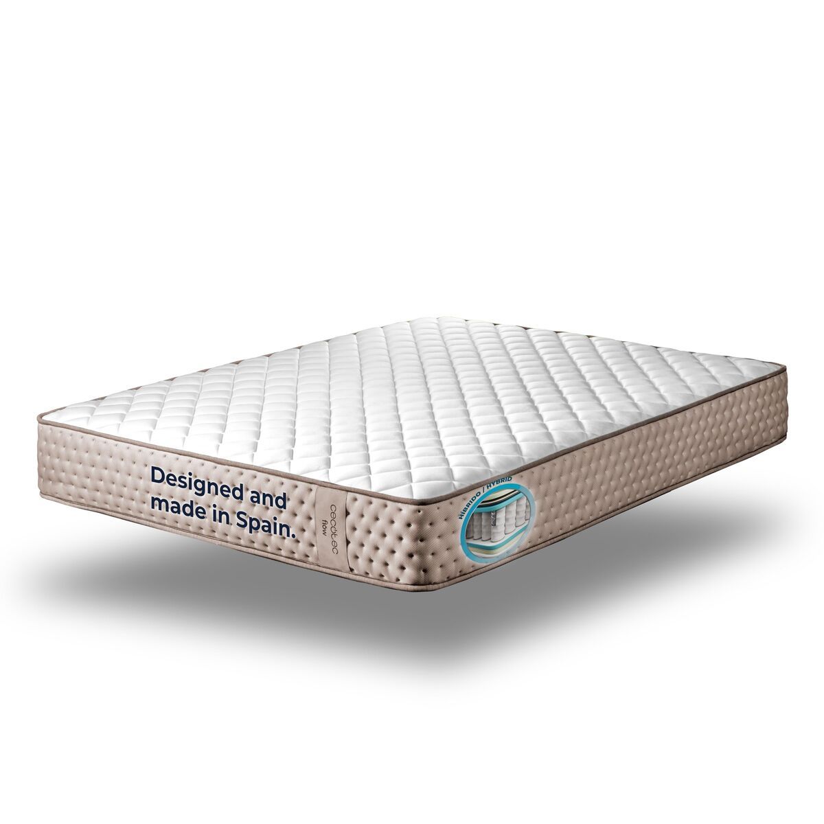 Cecotec Colchón Flow 6790 Hybrid 150x190 cm alta firmeza muelles ensacados zonas confort