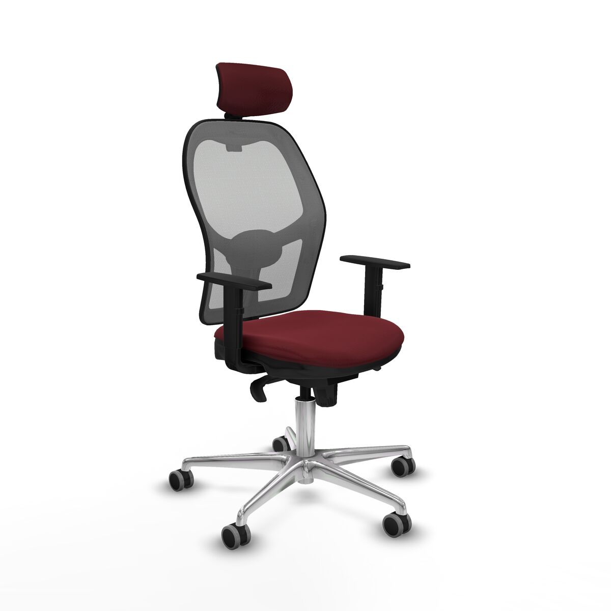 Silla de Oficina Piqueras y Crespo 1D086G2 Granate