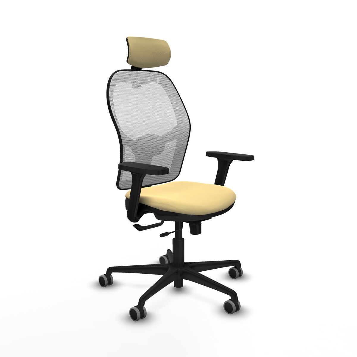 Silla de Oficina con Cabecero Jorquera Piqueras y Crespo 3D036G2 Crema