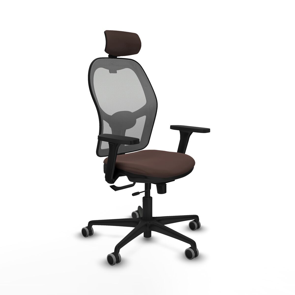 Silla de Oficina con Cabecero Jorquera Piqueras y Crespo 3D036G2 Marrón oscuro