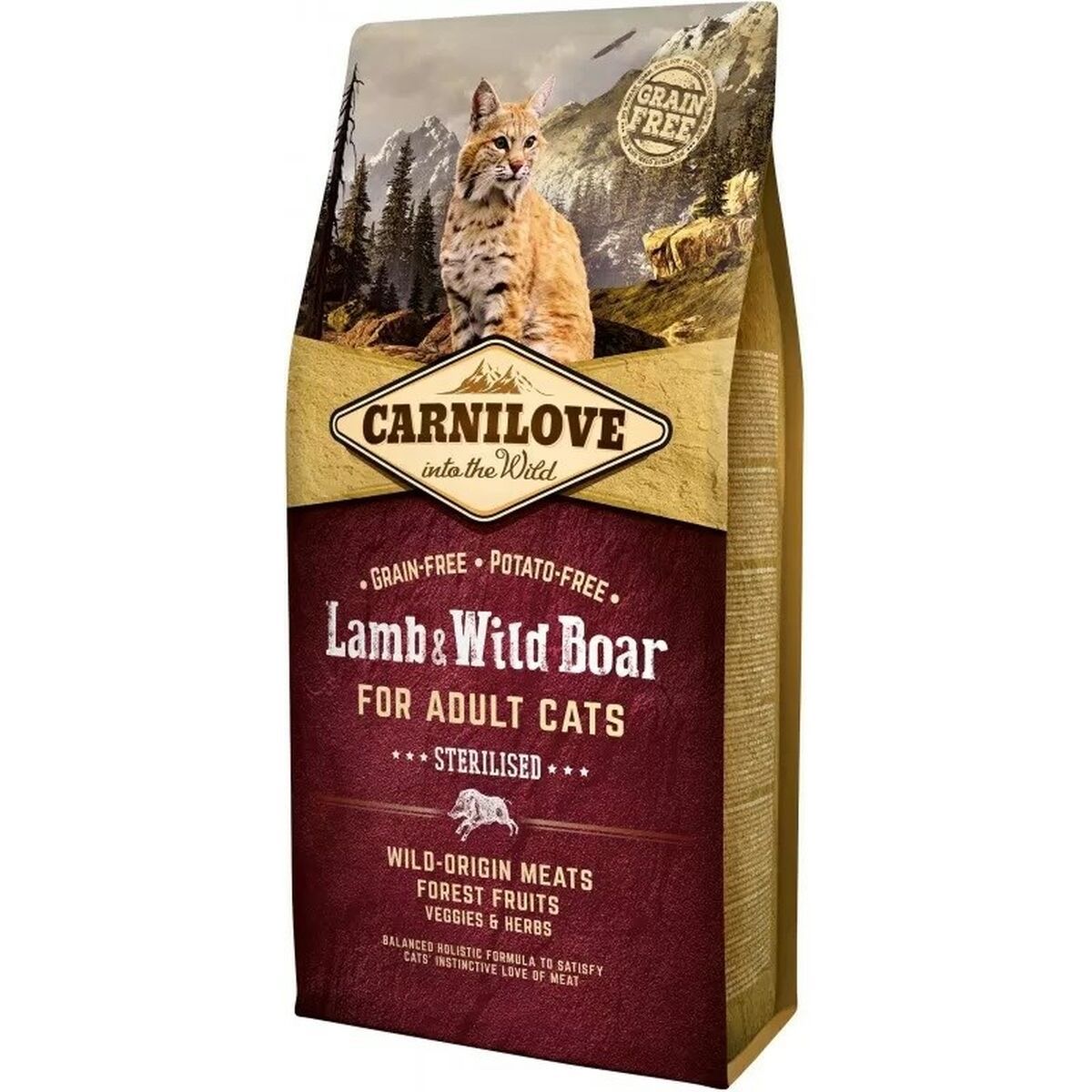 Pienso Carnilove Lamb & Wild Boar Sterilised Jabalí 6 Kg