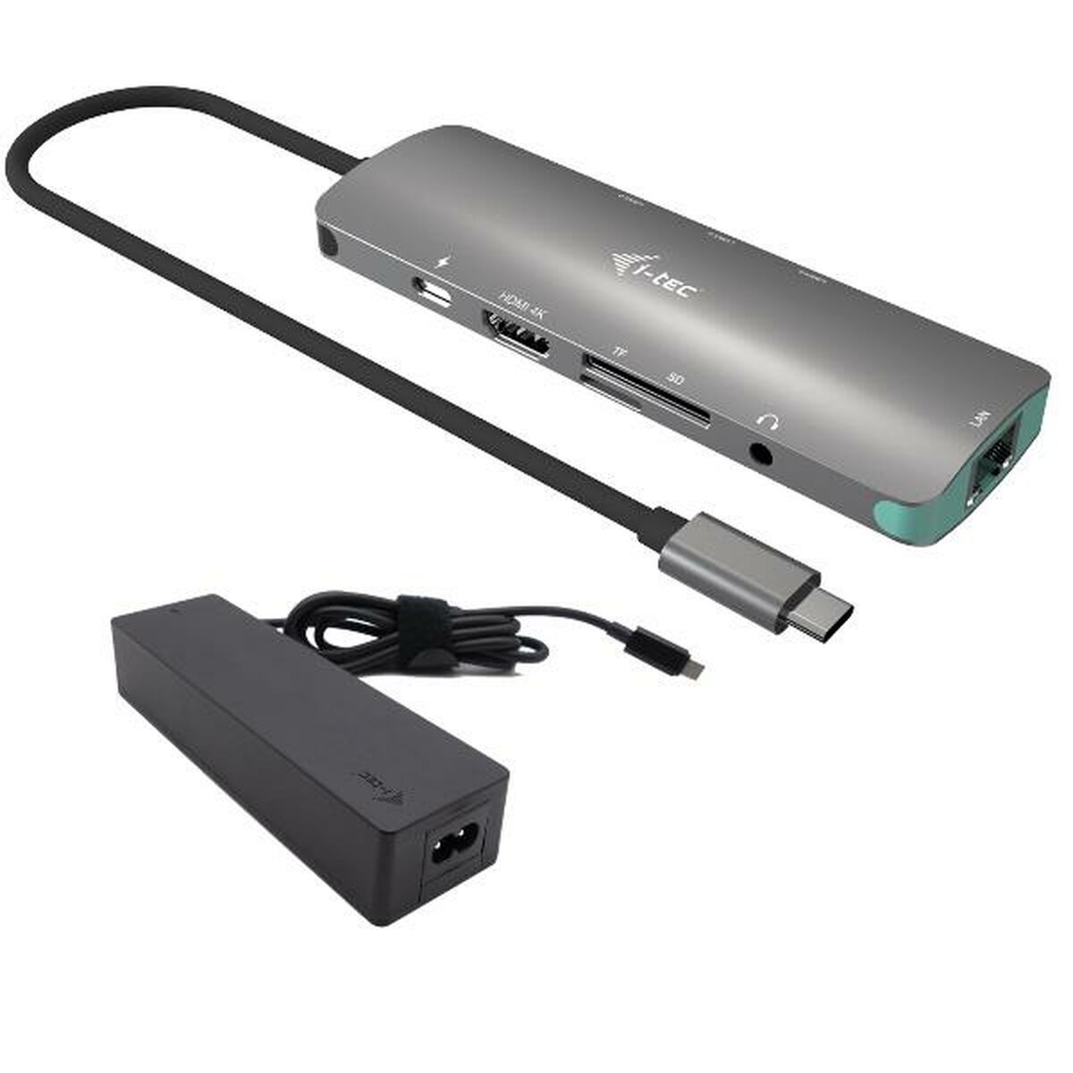 Hub USB i-Tec C31NANOLANPD100 Aluminio
